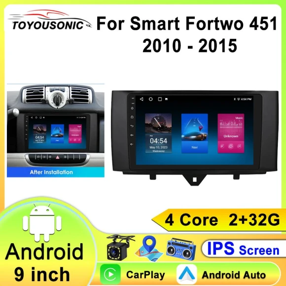 Android 13 Car Multimedia Stereo with Wireless CarPlay — Car Infotainment System, ToyousoniC