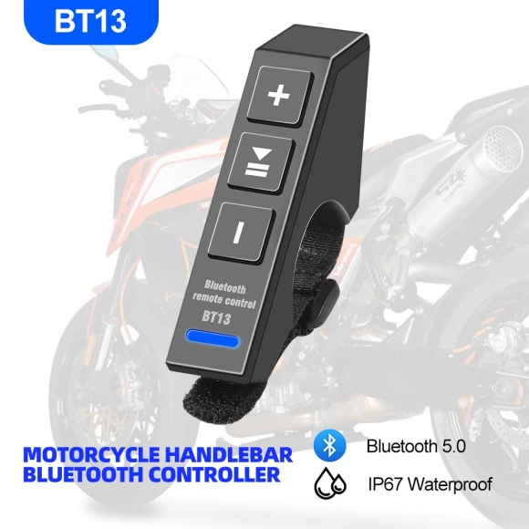 Bluetooth-Compatible Mini Remote Control Button for Motorcycle Handlebar, JOHO - CarGear
