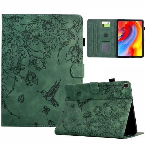 Flowers and Bird Embossed Smart Leather Tablet Case for iPad 10.2 2021 / 10.5 2019