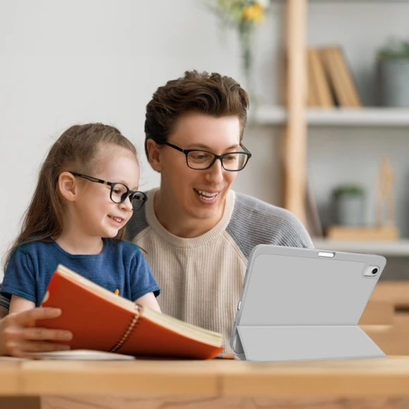 3-fold TPU Smart Leather Tablet Case with Pen Slot for iPad 10.2