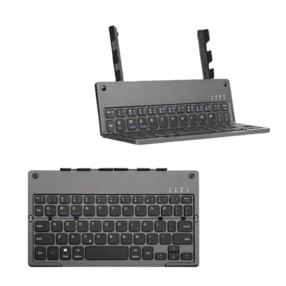 Folding Bluetooth-Compatible Keyboard with Bracket — Bluetooth Keyboard, minmin005