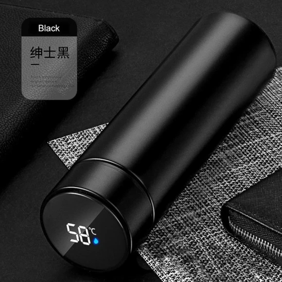 Vacuum Water Cup with Temperature Display — Smart Water Bottle, guba8198