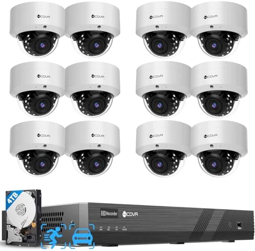 16 Channel PoE Security Camera System — Security Camera, 4COVR