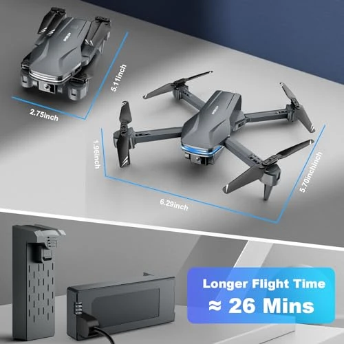 Foldable Drone with Camera — Drone, Velcase