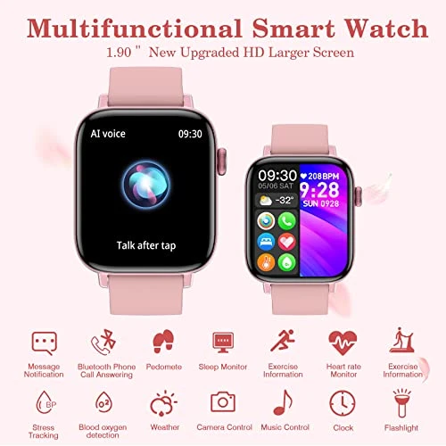 Smart Fitness Tracker Watch with Bluetooth Call — Fitness Tracker, PJYUBVOR