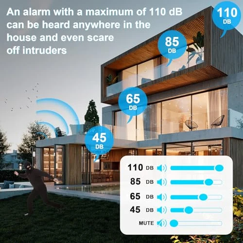 Wireless Door Chime with Entry Alarm, SanJie