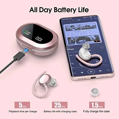 Wireless Earbuds with Dual LED Display — Wireless Earbuds, SPRTOYBAT