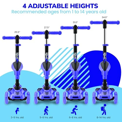 3-Wheeled Scooter for Kids, Hurtle