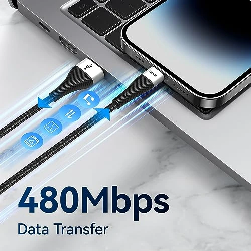 Extra Long iPhone Charger Cord, ohbox