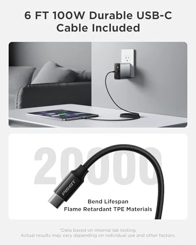 100W USB C Charger — Power Bank, Pisen