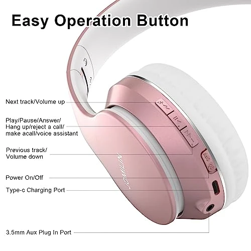 Bluetooth Headphones Over-Ear — Wireless Earbuds, JOMILIN