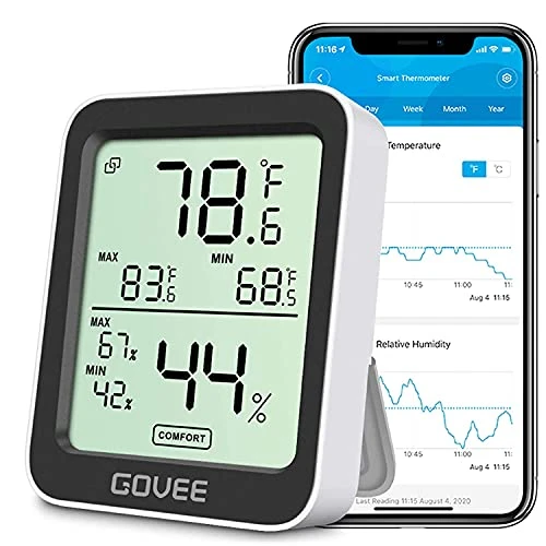 Bluetooth Indoor Room Temperature Monitor Thermometer — Smart Thermometer, Govee