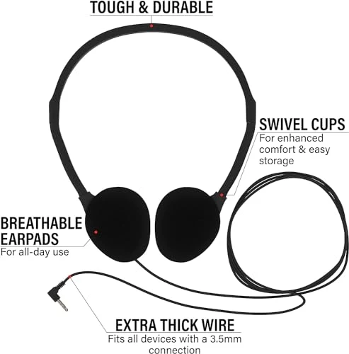 Bulk Classroom Student Headphones, Maeline