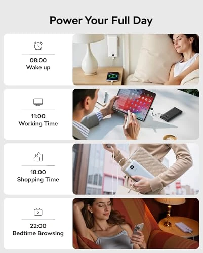 Portable Charger with Built-in Cables — Power Bank, VEGER