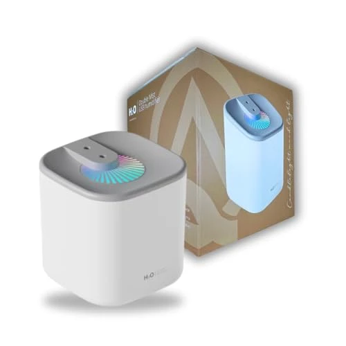 Ultrasonic Air Humidifier with LED Lights — Essential Oil Diffuser, ALQMIA