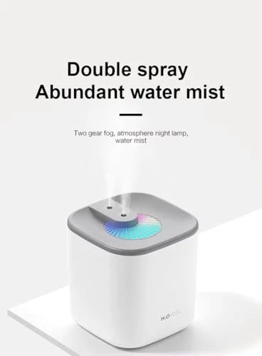 Ultrasonic Air Humidifier with LED Lights — Essential Oil Diffuser, ALQMIA