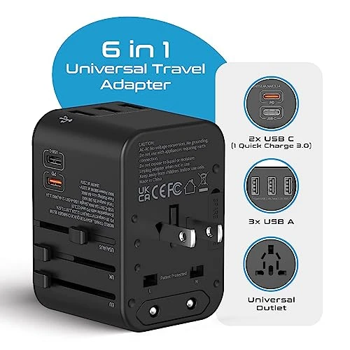 World International Travel Plug Adapter — Power Bank, Ceptics