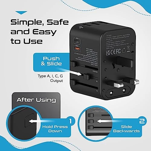 World International Travel Plug Adapter — Power Bank, Ceptics