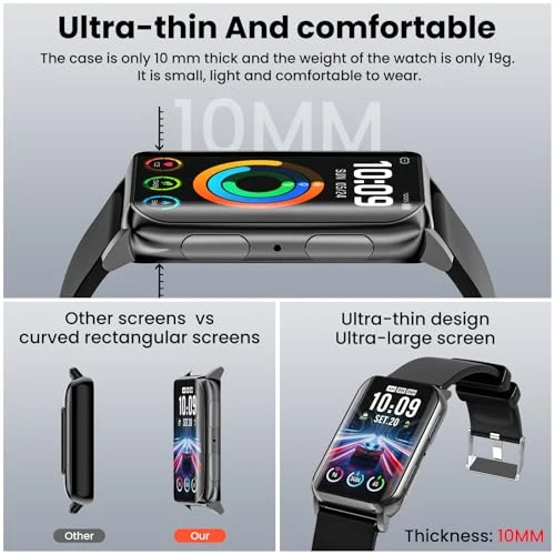 Curved Screen Fitness Tracker — Fitness Tracker, Mingdaln