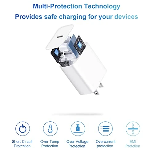 Fast Charging Wall Charger with Cable, Coreykin