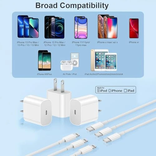 Fast Charging iPhone Charger Set, Susnwere