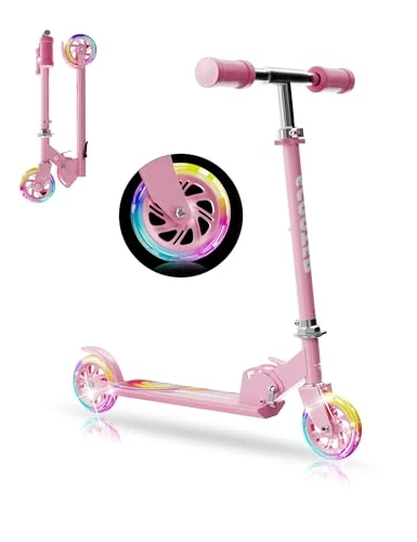 Kids Kick Scooter with LED Light Up, Guwph