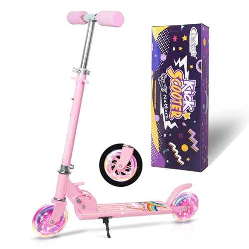 Scooter for Kids with Light Up Wheels and Adjustable Handlebars — Electric Scooter, Nattork