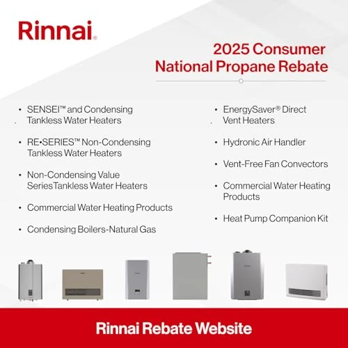 Condensing Smart Sense Tankless Water Heater, Rinnai