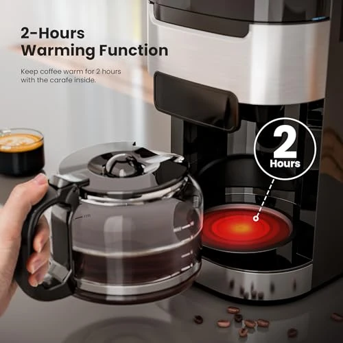 Drip Coffee Maker with Built-in Grinder — Coffee Maker, Electactic