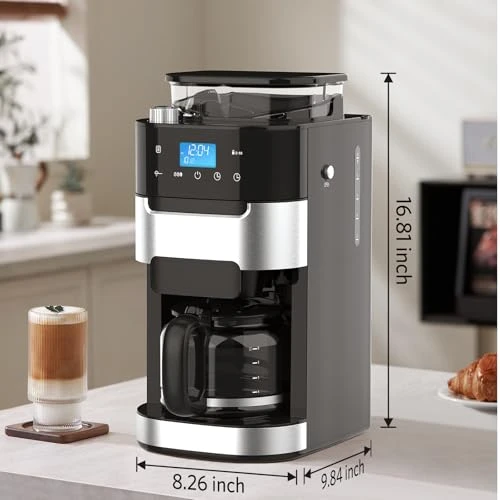 Drip Coffee Maker with Built-in Grinder — Coffee Maker, Electactic