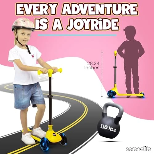 3 Wheel Foldable Kids Scooter, SereneLife