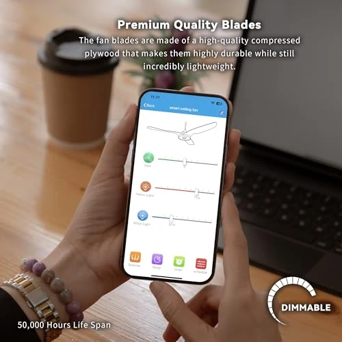 Smart Ceiling Fan with Lights Flush Mount — Smart Fan, SMAFAN