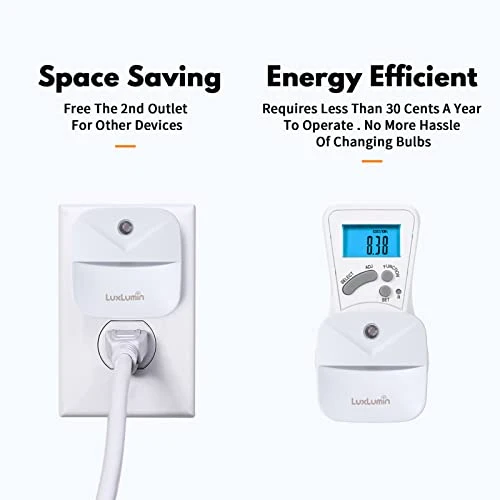 LED Night Lights with Dusk-to-Dawn Sensor, LuxLumin