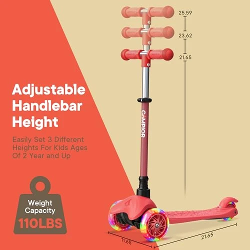 Mini 3 Wheel Scooter for Kids, Campior