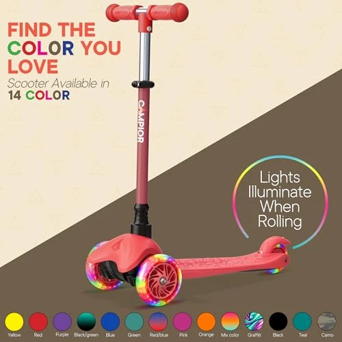 Mini 3 Wheel Scooter for Kids, Campior