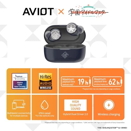 The Idolm@ster Gakuen Collaboration Wireless Earbuds, AVIOT