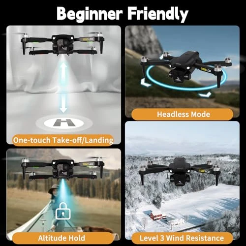 Foldable Drone with Camera and LCD Screen Remote Control — Drone, Toladrone