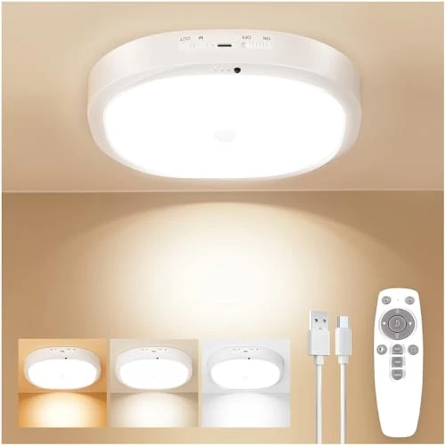 Rechargeable Motion Sensor Ceiling Light, KNHUOS