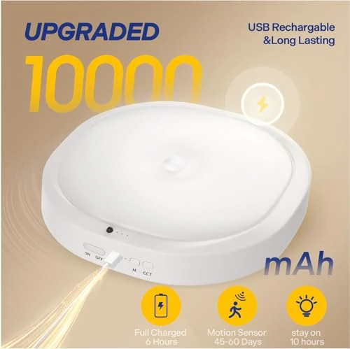 Rechargeable Motion Sensor Ceiling Light, KNHUOS