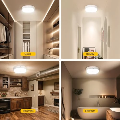Rechargeable Motion Sensor Ceiling Light, KNHUOS