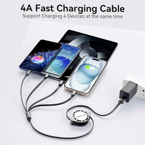 Retractable Multi Charging Cable, Minlu