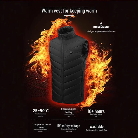 Unisex Smart Winter Vest with Heating — Heated Vest, VividTrove