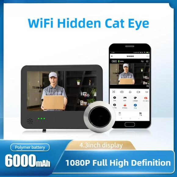 Smart Electronic Cat Eye WiFi Video Doorbell — Video Doorbell, Crown Global