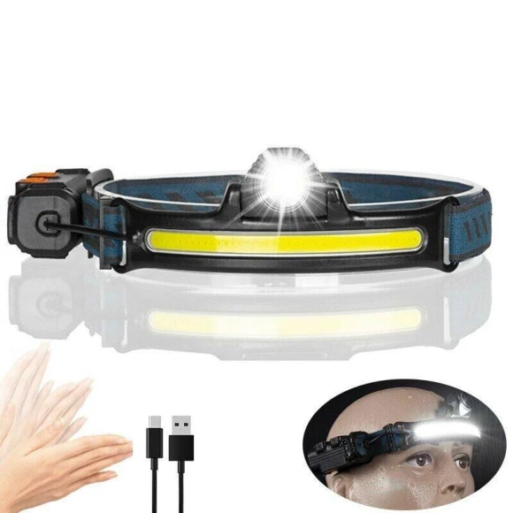 LED Headlamp with USB Charging, WoW Home