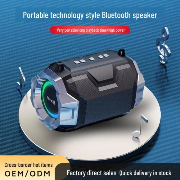 Portable Bluetooth Speaker with High Bass, AI Supermarket