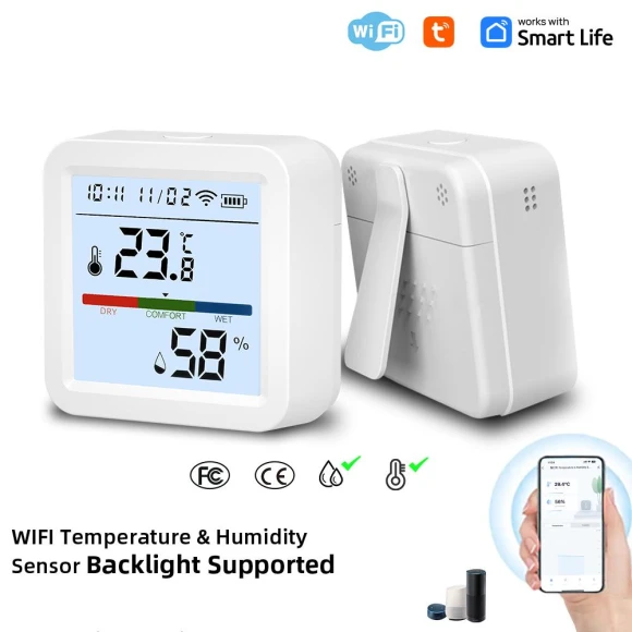 Smart WiFi Thermometer Hygrometer — Smart Thermometer, YJMP home