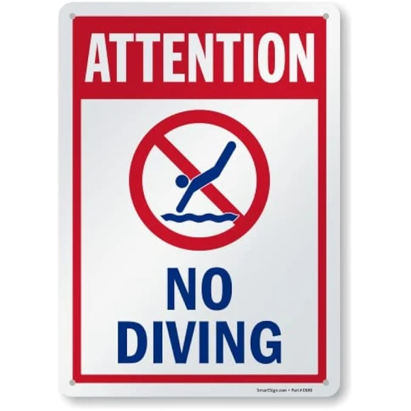 Metal Pool Sign, SmartSign
