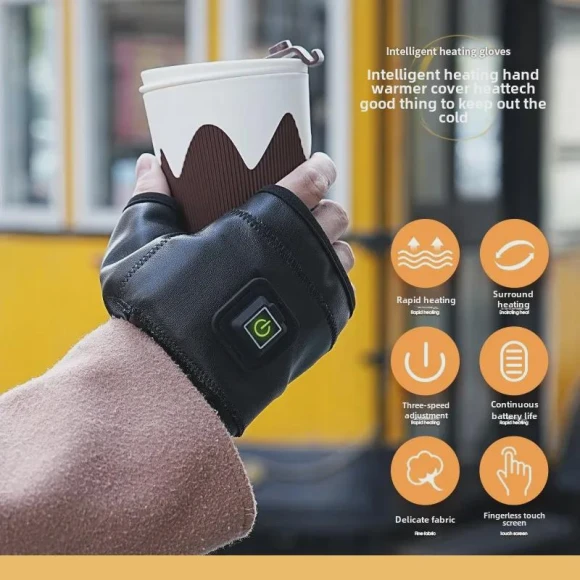 Smart Heated Half-Finger Gloves — Heated Gloves, StrideBox