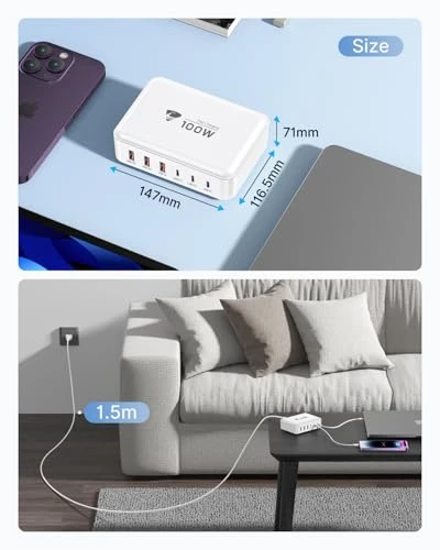 100W GaN 6 Port USB C Fast Charging Station, CHONGZHENG (HK)CO. ,LIMITED