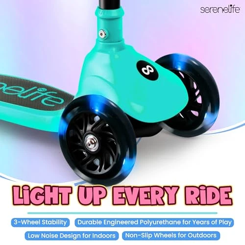 3 Wheel Foldable Kids Scooter, SereneLife